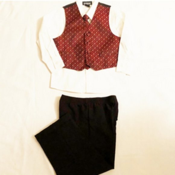 Shirt, tie, vest & pants 4 piece set toddler boys new size 4T Mark Jason - Picture 3 of 5